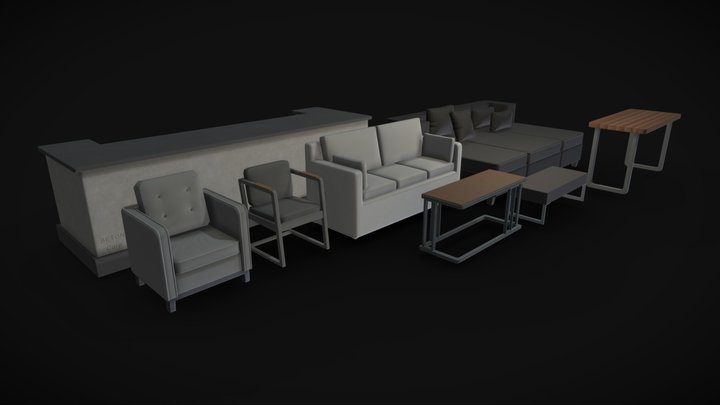 Modern Furniture Pack 3D Model