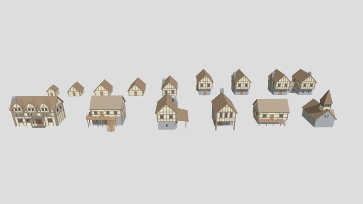 [Free] Medieval house Low Poly 3D Model