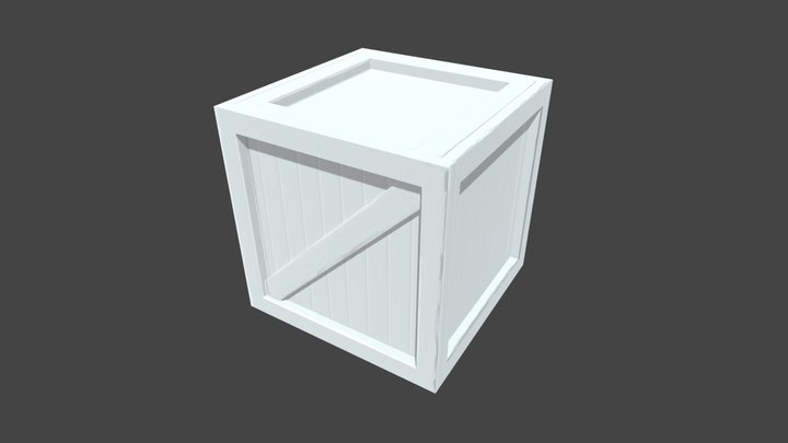 Baked Crate Texture 3D Model
