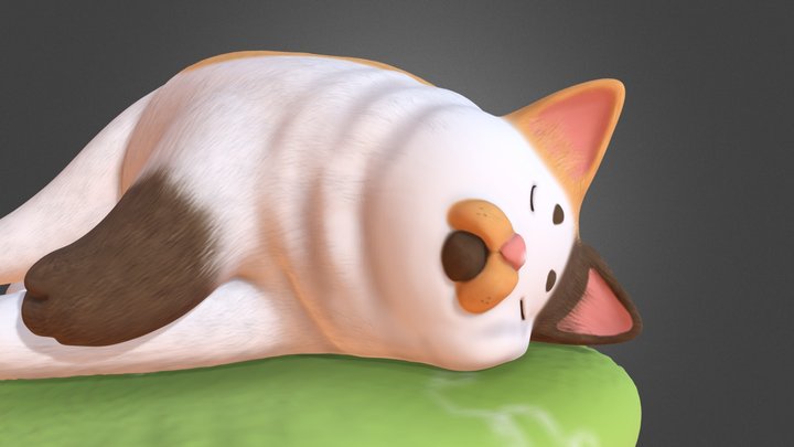 Fat Cat 3D Model