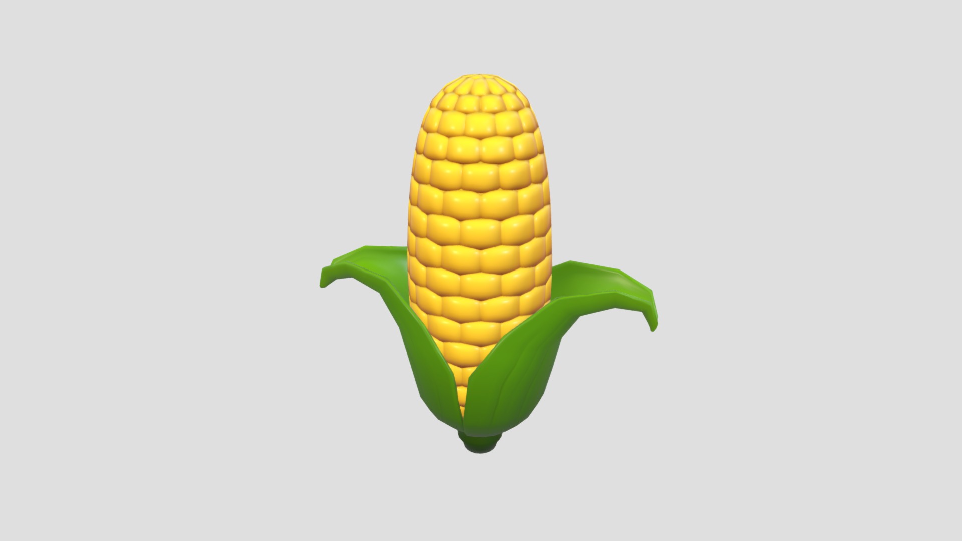 3D model Corn - This is a 3D model of the Corn. The 3D model is about a yellow and green corn.