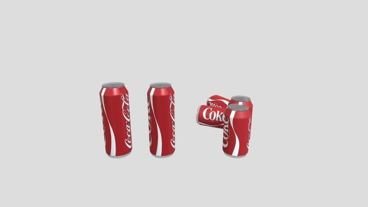 cola can with pull tab 3d