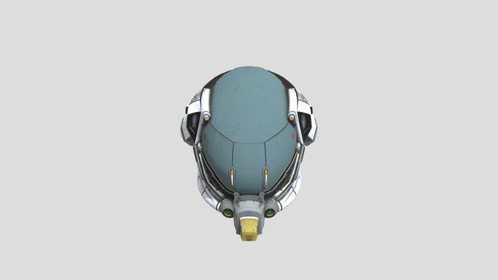 3D Robot Helmet 3D Model