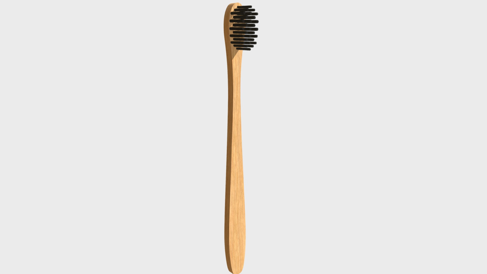 3D model Bamboo toothbrush - This is a 3D model of the Bamboo toothbrush. The 3D model is about a wooden stick with a handle.