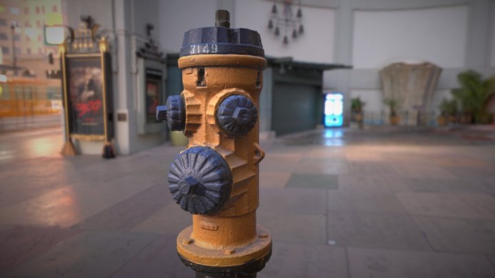Photogrammetry Digitization of a Fire hydrant. 3D Model