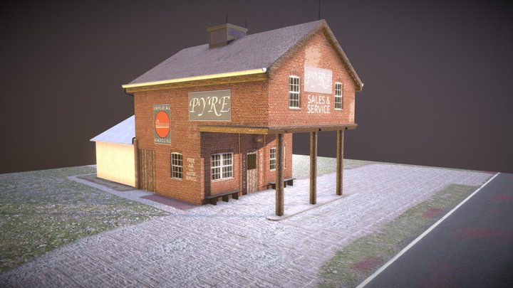 Old Gas Station 3D Model