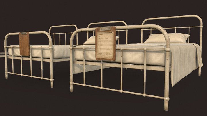 Hospital Bed 3D Model