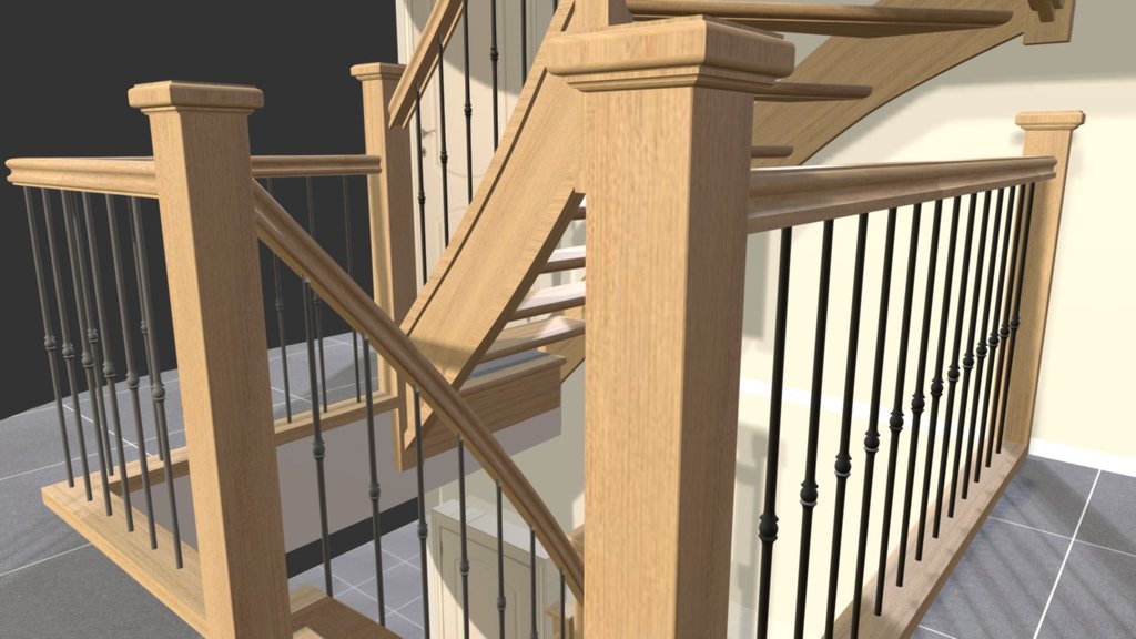 Rustic - 3D model by 3D Software for Stair Design and Production ...