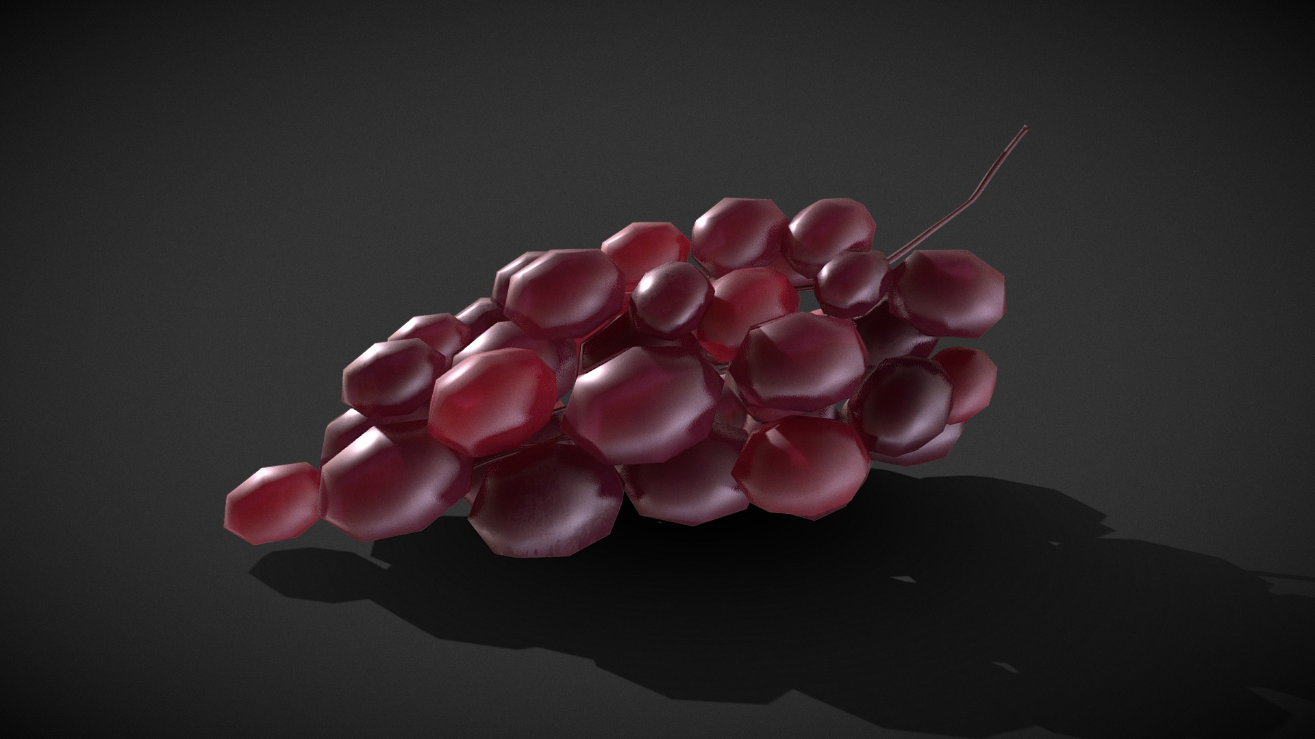 3D model Grapes - This is a 3D model of the Grapes. The 3D model is about a group of pink flowers.