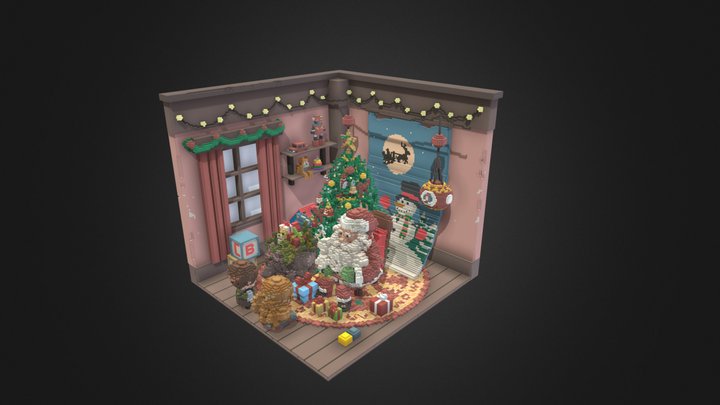 Christmas With Santa 3D Model