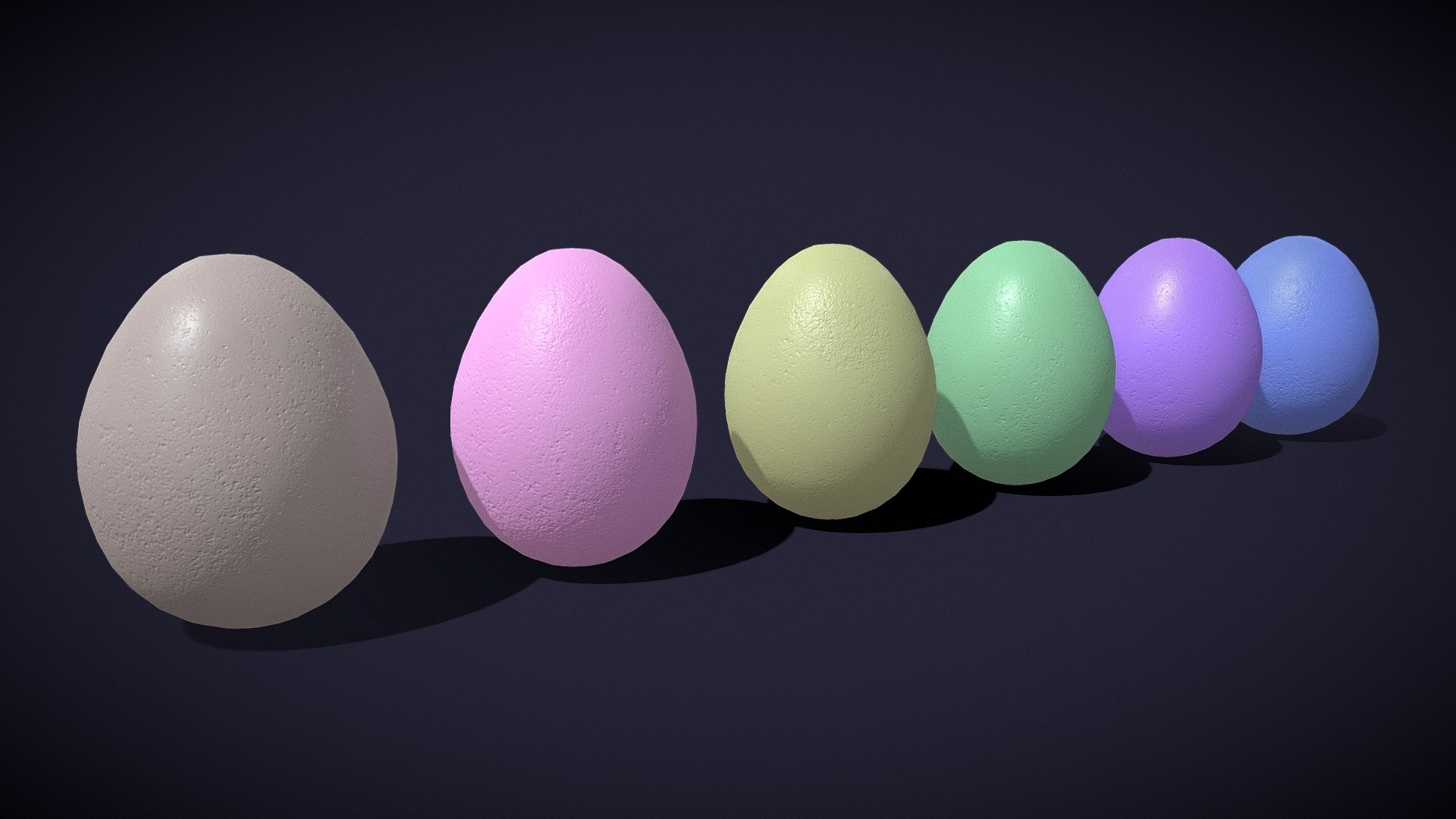 Easter Eggs Light Colors — Sketchfab embed 3D viewer