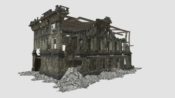 destroyed building 3D Model