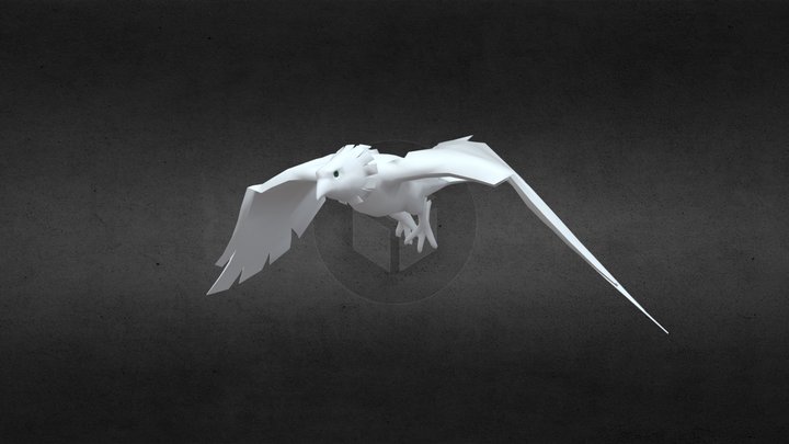 Pájaro Volando de Arcilla explosiva Deidara 3D Model