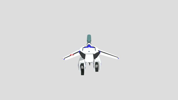 Macross/Robotech VF-1S Batt-Roid Fighter/Mech 3D Model