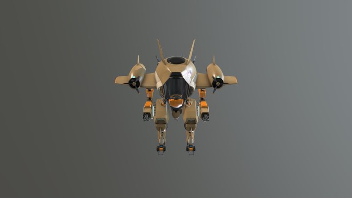 Bomber D.VA Meka Concept 3D Model