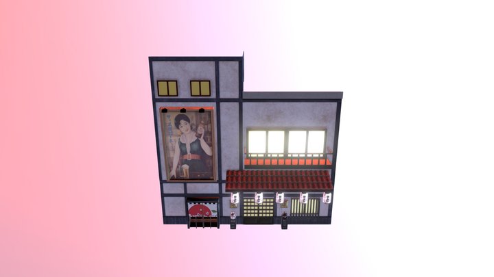 Modular Japanese Restaurant 3D Model