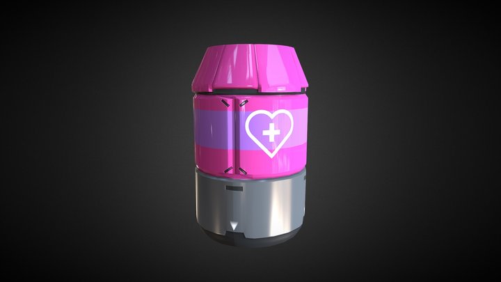 Sci Fi Health Container 3D Model