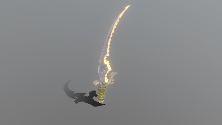 Fantasy Magic Color-Changing Dagger[GAME READY] 3D Model