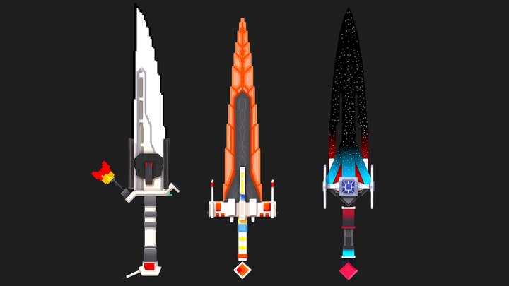 Star Wars Swords 3D Model