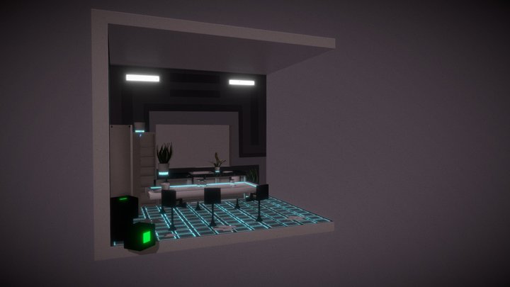 Lilypad Spaceship (Kitchen Diorama) 3D Model