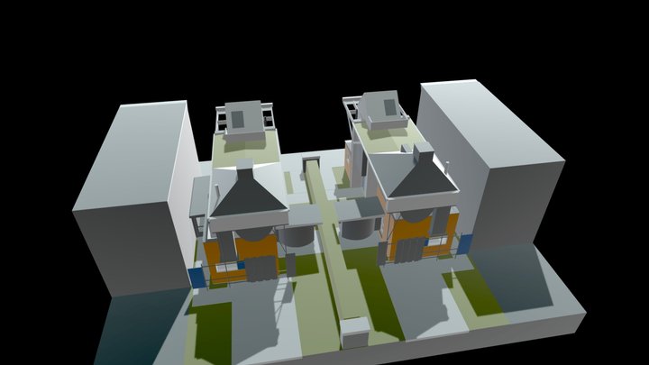Urban In-Fill Transitional Housing 3D Model
