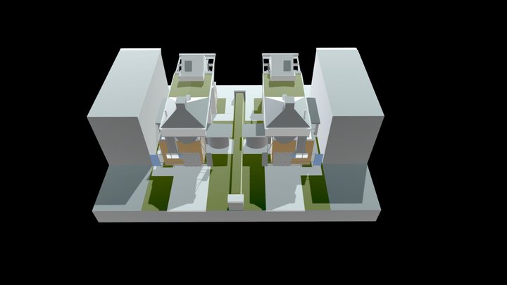 Urban In-Fill Transitional Housing 3D Model