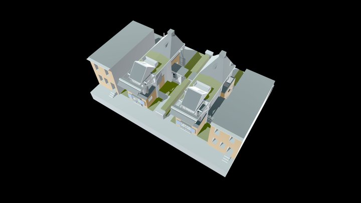 Urban In-Fill Transitional Housing 3D Model