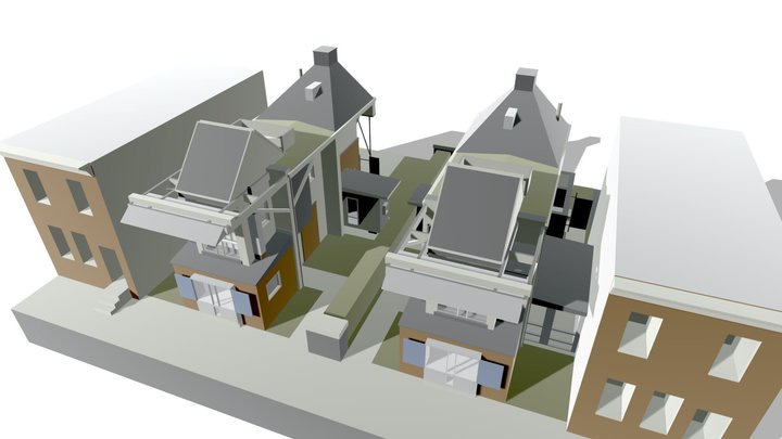 Urban In-Fill Transitional Housing 3D Model