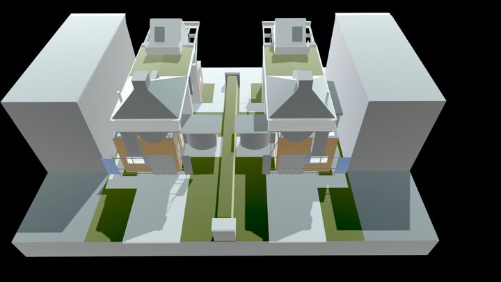 Urban In-Fill Transitional Housing 3D Model