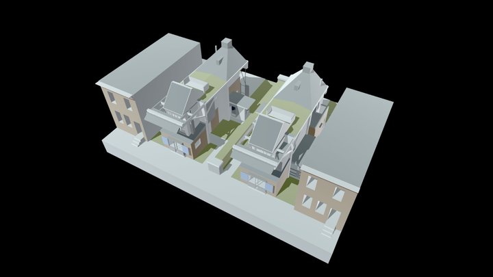 Urban In-Fill Transitional Housing 3D Model