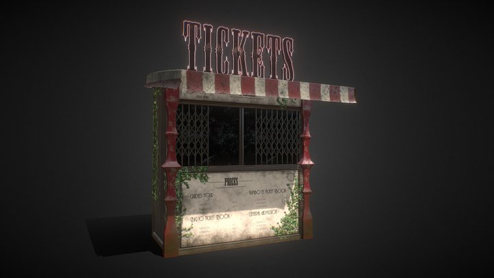 Ticket Booth 3D Model