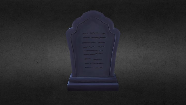 GraveStone - low Poly 3D Model