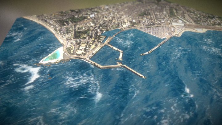 Penzance Harbour, from Airborne LiDAR data 3D Model