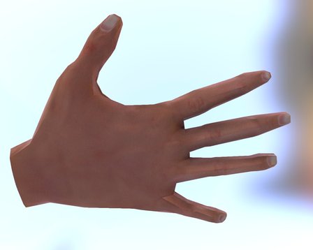 Mano Low Poly 3D Model