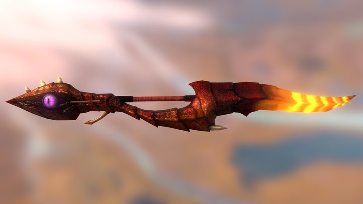 MHW Mod HD Remastered Fatalis Insect Glaive 3D Model