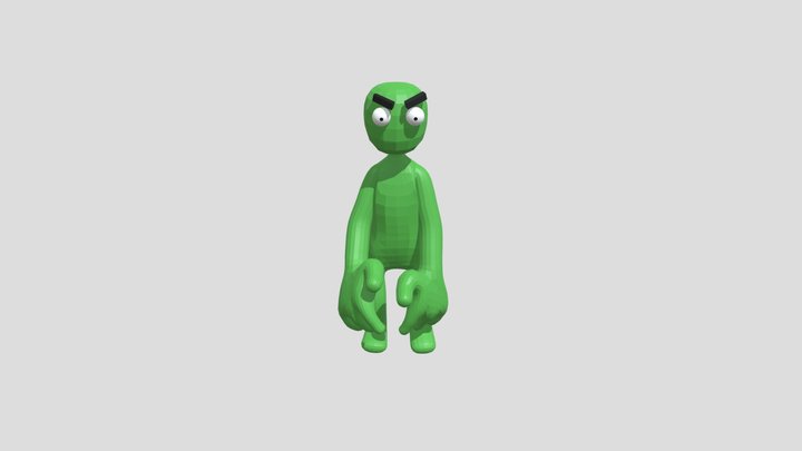 a crazy boy enemy for games free with face 3D Model