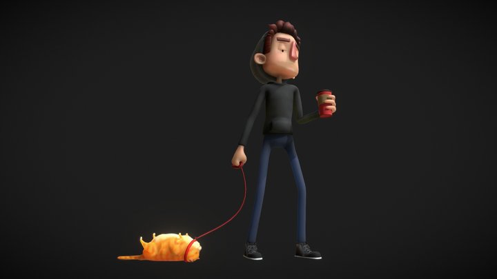 SleepyCat 3D Model