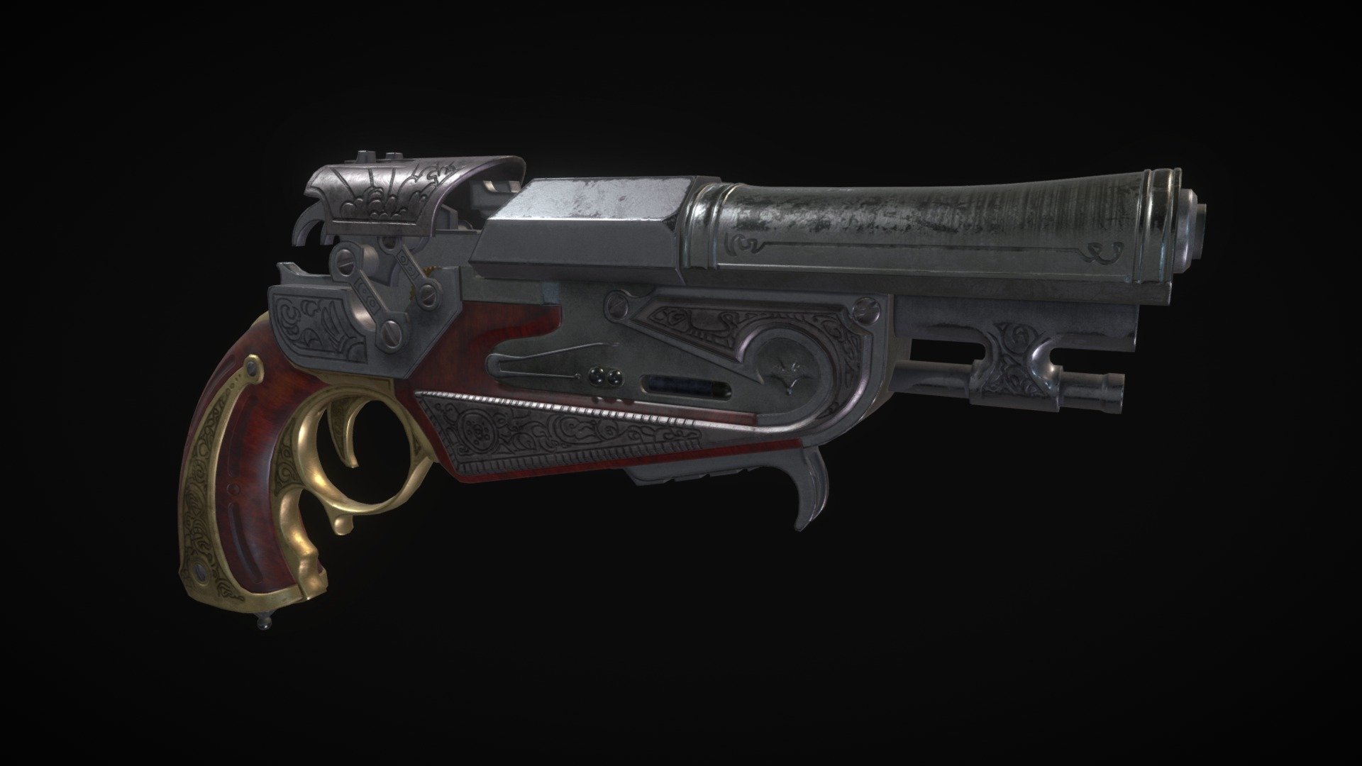 Pirate Gun - game asset