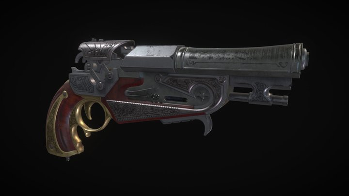 Pirate Gun - game asset 3D Model