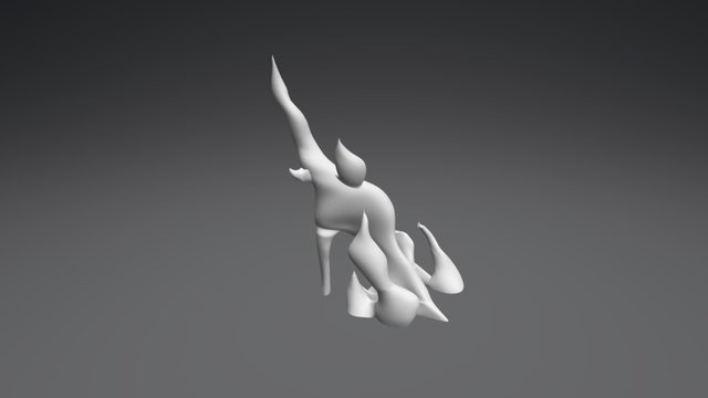 Modelagem Figurativa Fogo 3D Model
