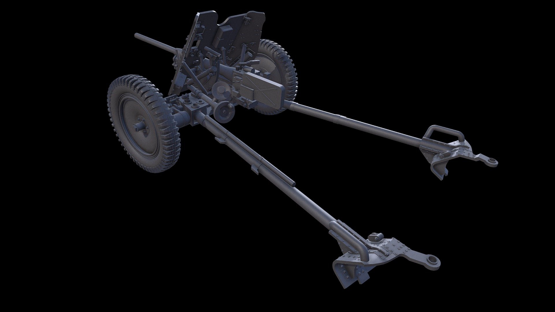 German anti tank gun Pak 36 1:48 scale - 3D model by ngauge.es [2dd5427 ...