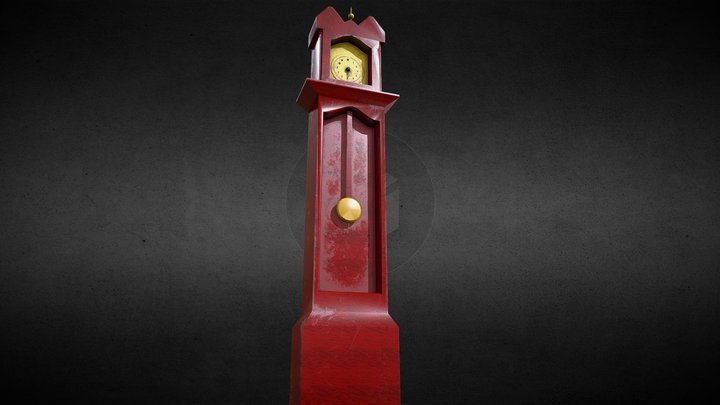Grandfather Clock 3D Model