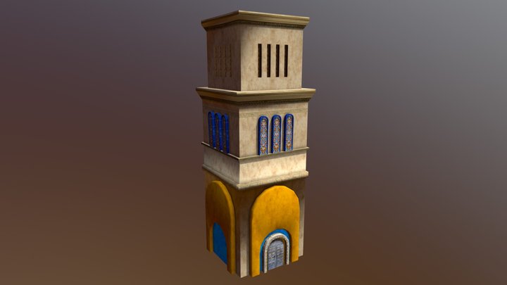 Tower Mid Eastern Tall 3D Model