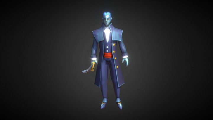 Low Poly Vampire 3D Model
