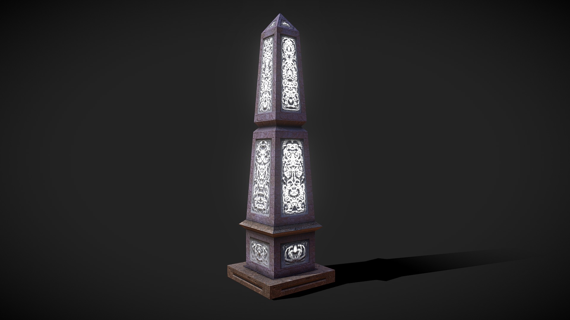 3D model obelisk - This is a 3D model of the obelisk. The 3D model is about a small tower with a clock.