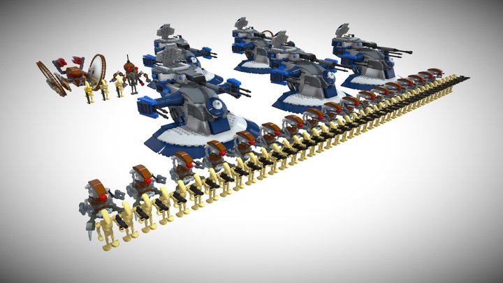 Separatist Droid army STAR WARS LEGO 3D Model