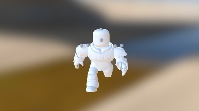 Blocky Mesh Rig Att Pckg Run 3D Model