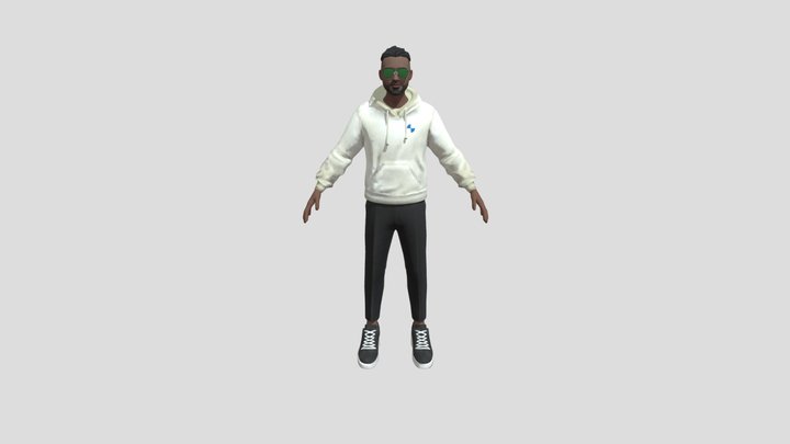 Sitting NPC 3D Model