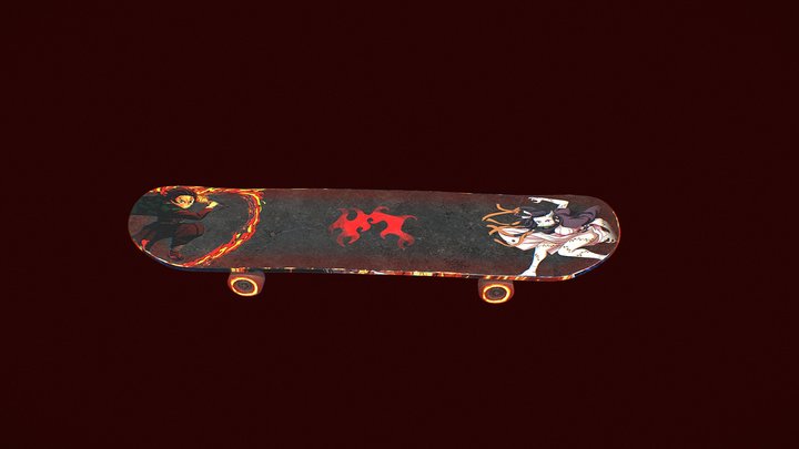 Tanjiro´s Skate | Texturing Challenge 3D Model