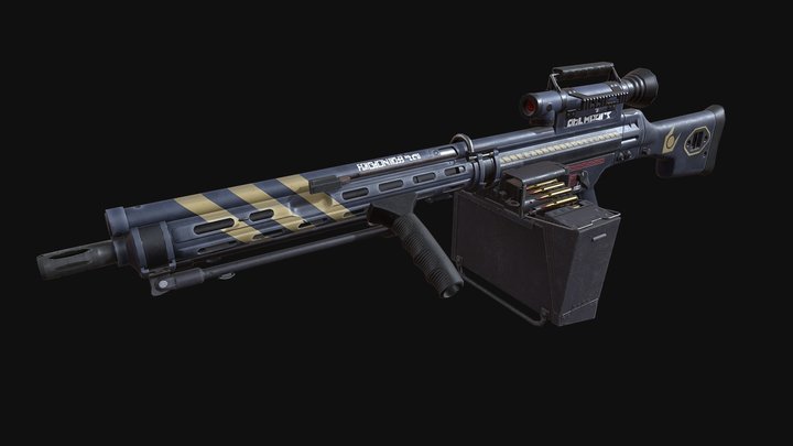 Half-life 2 Beta GR-9 Fanwork Heavy Machine Gun 3D Model